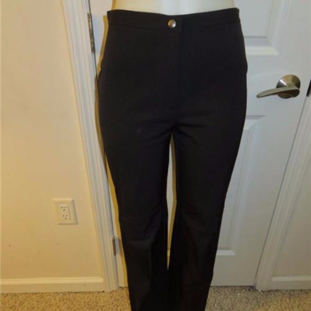 MOSCHINO CHEAP & CHIC BLACK PANTS W/ANKLE ZIP SZ 8
